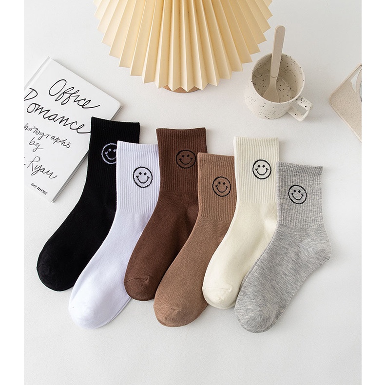 Set 5 đôi tất nữ cổ dài họa tiết cute cất cotton lì dày đẹp - nhiều mẫu FPT28