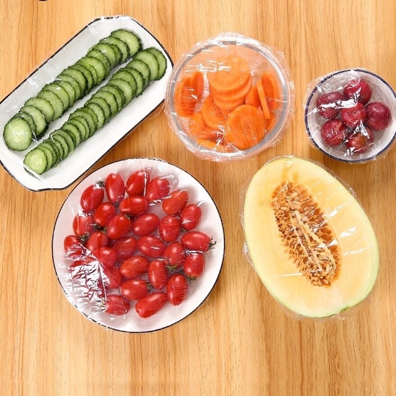 Màng bọc thực phẩm co giãn siêu dai có chun hình túi gấu set 100 chiếc