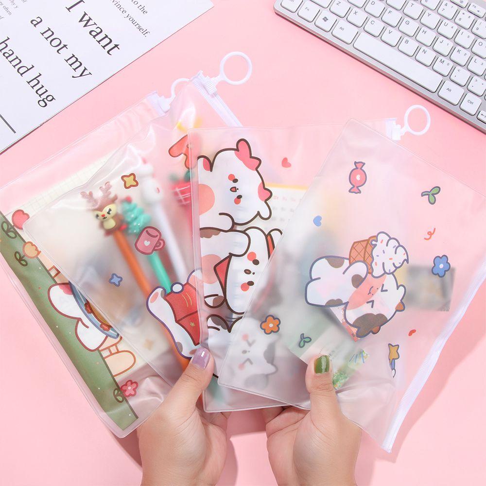 PISTA Túi Đựng Bút Chống Thấm Nước Họa Tiết Hoạt Hình Dễ Thương