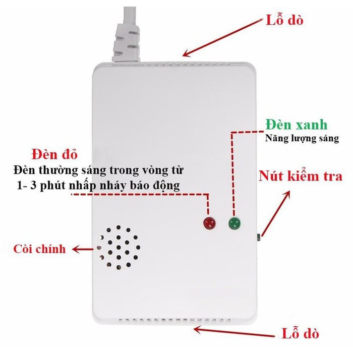 Báo động rò rỉ khí gas xì âm thanh lớn bảo vệ căn bếp và ngôi nhà bạn khỏi cháy nổ nâng tầm an toàn cho ngôi nhà