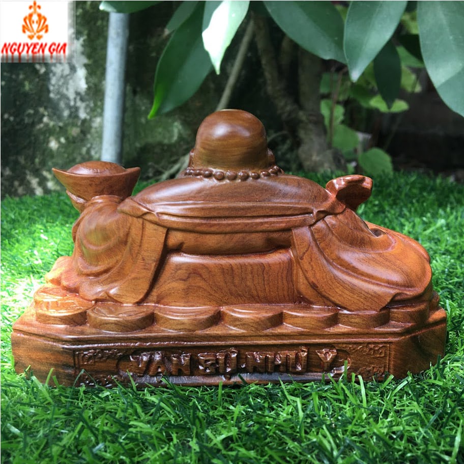 Tượng phật để xe ô tô Phật Di Lặc vạn sự như ý gỗ bách thơm mát trang trí taplo oto, để bàn