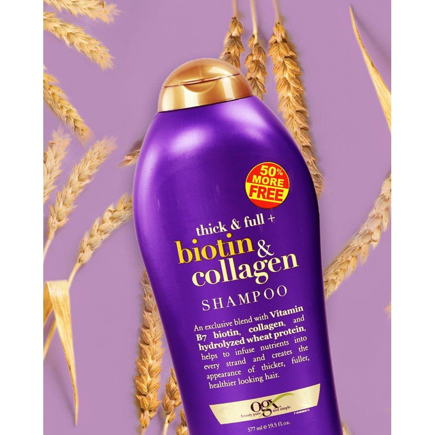 Dầu gội xả  Biotin Collagen 𝐌𝐢𝐞̂̃𝐧 𝐏𝐡𝐢́ 𝐒𝐡𝐢𝐩  577ml Ogx USA [Mới]