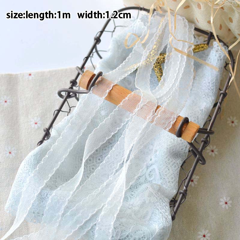 Dây ruy băng ren trắng dùng trang trí tiệc cưới/giáng sinh DIY