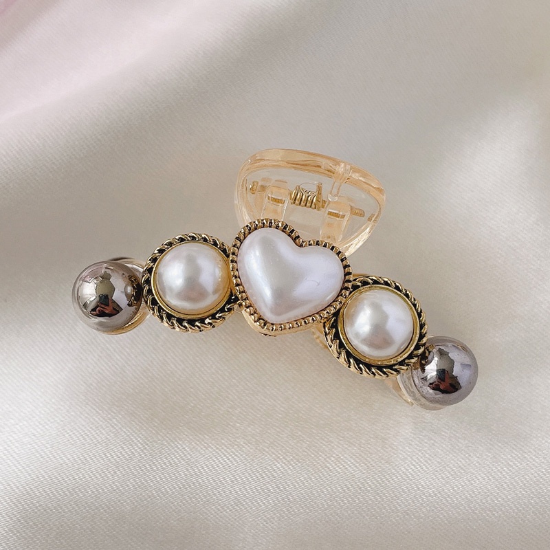 Kẹp tóc đính ngọc trai dễ thương cho nữ