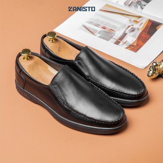 Giày lười công sở nam Zanisto CS499 Đen (bảo hành 24 tháng)