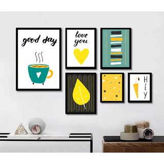 Bộ 6 tranh canvas treo tường hiện đại VIP-1547