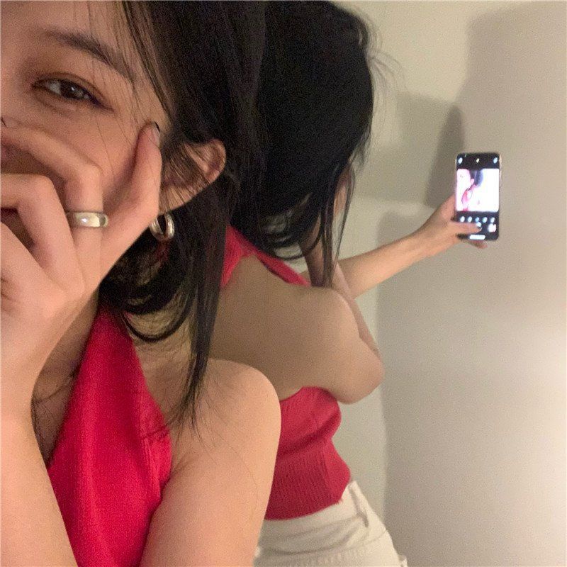 Áo Cổ Yếm Không Tay Thời Trang Hàn Quốc Dành Cho Nữ