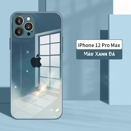 Ốp lưng iPhone mặt lưng kính cường lực cạnh vuông bảo vệ camera IPhone 7P/8P/X/XS/XSMAX/11/11PROMAX/12/12PROMAX LH01