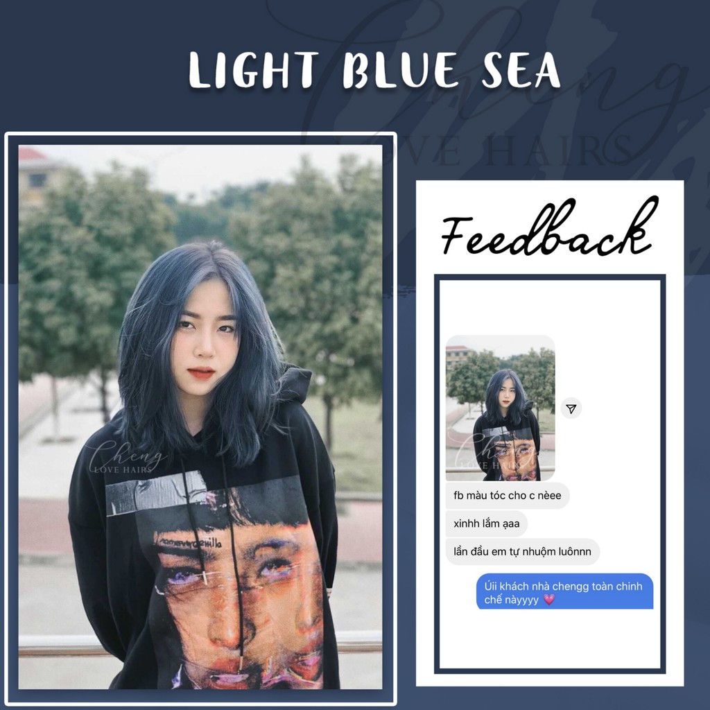 Thuốc nhuộm tóc XANH KHÓI - LIGHT BLUE SEA | BigBuy360 - bigbuy360.vn