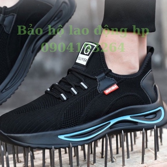 Giày Bảo Hộ Lao Động Nam Thể Thao Chống Đinh Cách Điện Siêu Nhẹ Qua Cửa Từ Không Kêu Guyisa 1094