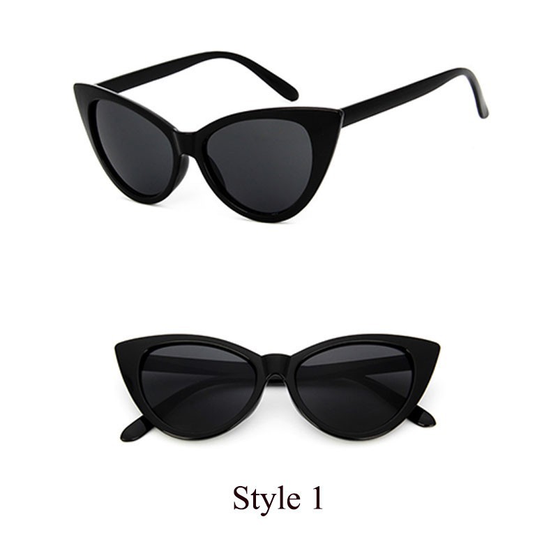 Kính Mát Mắt Mèo Phong Cách Retro Chống Tia Uv Thời Trang Cho Nữ