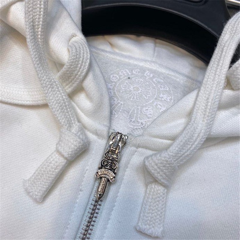 ⚡️[CHỈ 1 NGÀY] - Áo hoodie jacket Chrom Heart full zip logo B White cao cấp full tag túi, áo hoodie CH