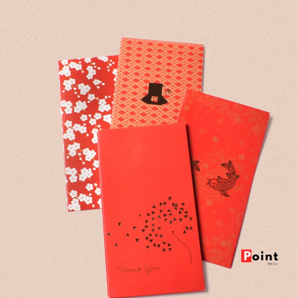 Phong Bì Màu Đỏ Thiết Kế Đơn Giản Phong Cách Nhật Bản 16 * 9cm