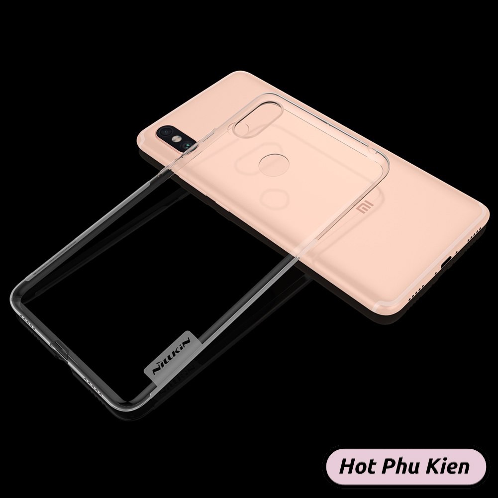 Ốp lưng dẻo Xiaomi Mi Max 3 Nillkin mỏng 0.6 mm (tặng kèm Móc dán đỡ iRing) - Phân phối HotPhuKien