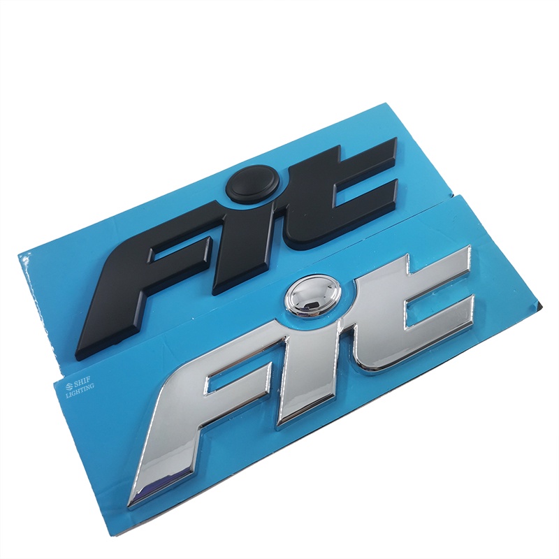 1 Miếng Dán Logo Màu Đen Bằng ABS Chrome Cho Xe Hơi Honda Fit Jazz