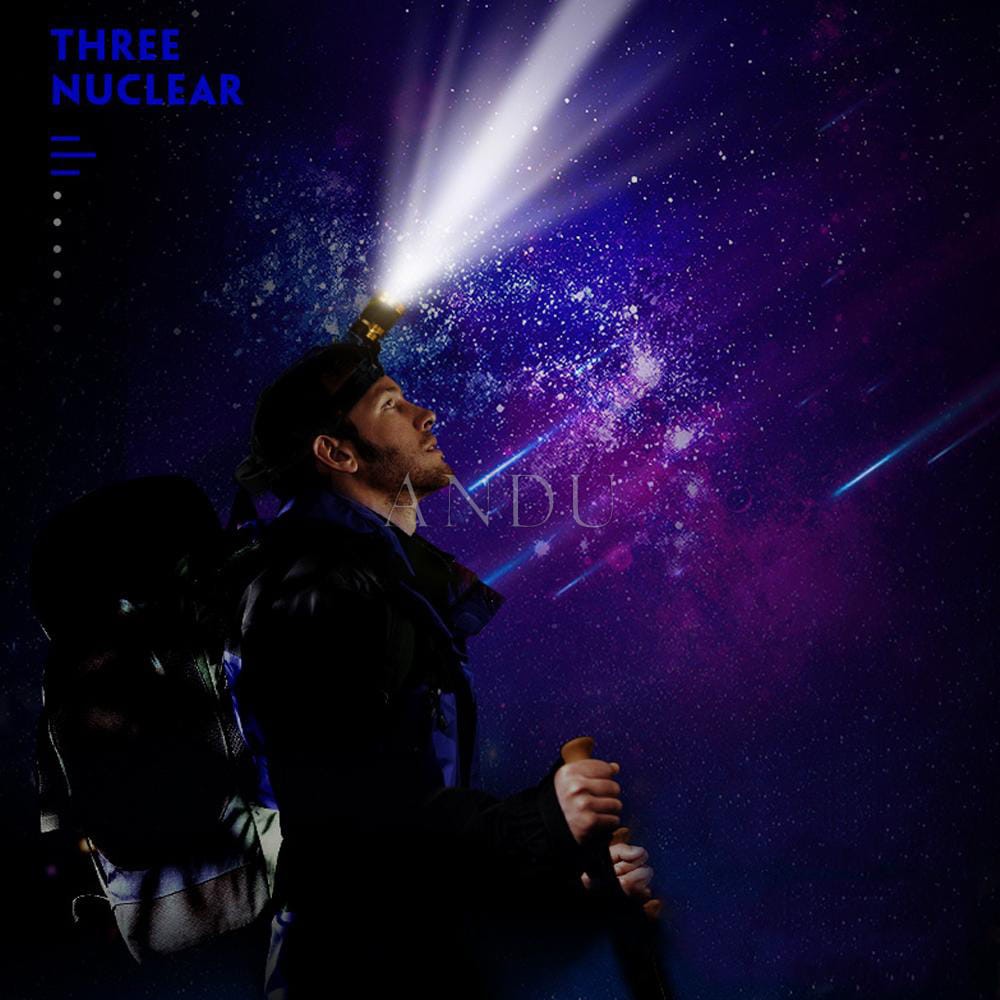 Đèn Pin Đội Đầu Đeo Trán 5 Bóng T6, Đèn Siêu Sáng Kèm Pin Sạc gọn gàng thuận tiện cho việc di chuyển | BigBuy360 - bigbuy360.vn