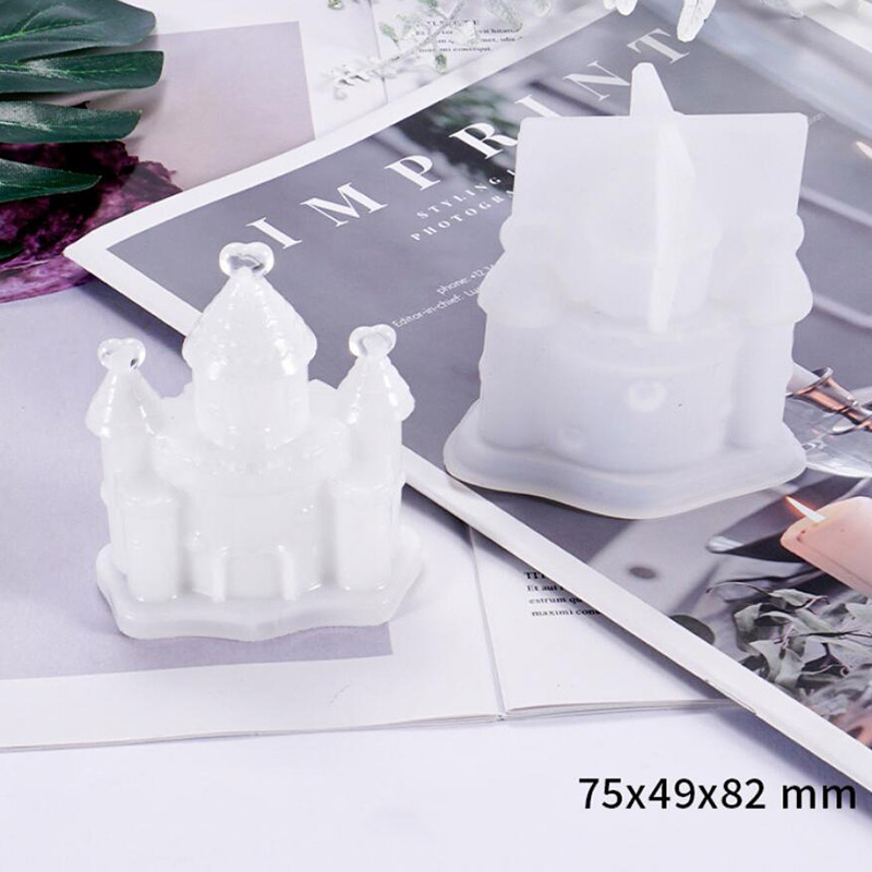 Khuôn Silicone Làm Đồ Trang Sức Hình Lâu Đài 3D