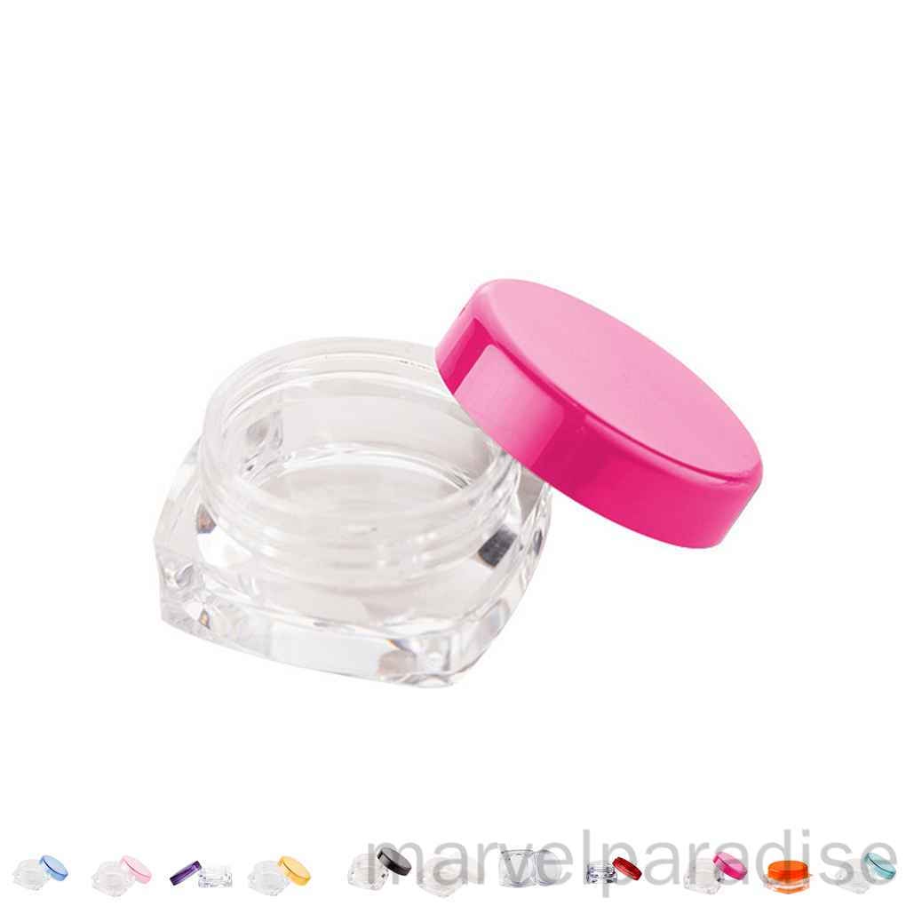 [Hàng mới về] Bộ 10 hộp nhựa rỗng hình vuông 3 / 5g đựng mỹ phẩm tiện lợi