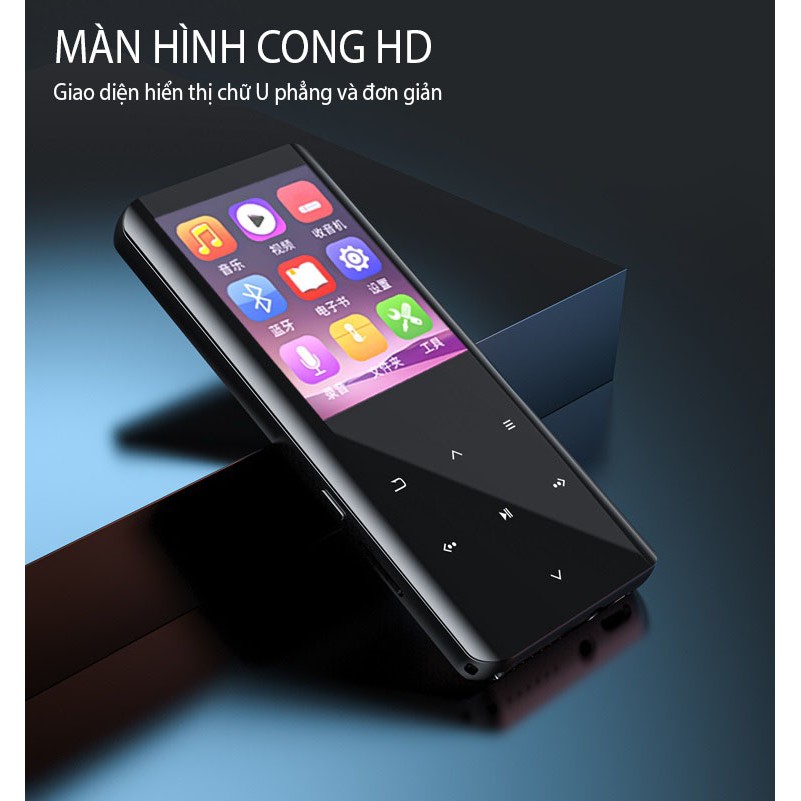 Máy Nghe Nhạc MP3 Màn Hình Cảm Ứng Bluetooth Ruizu D18 Bộ Nhớ Trong 32GB - Hàng Chính Hãng