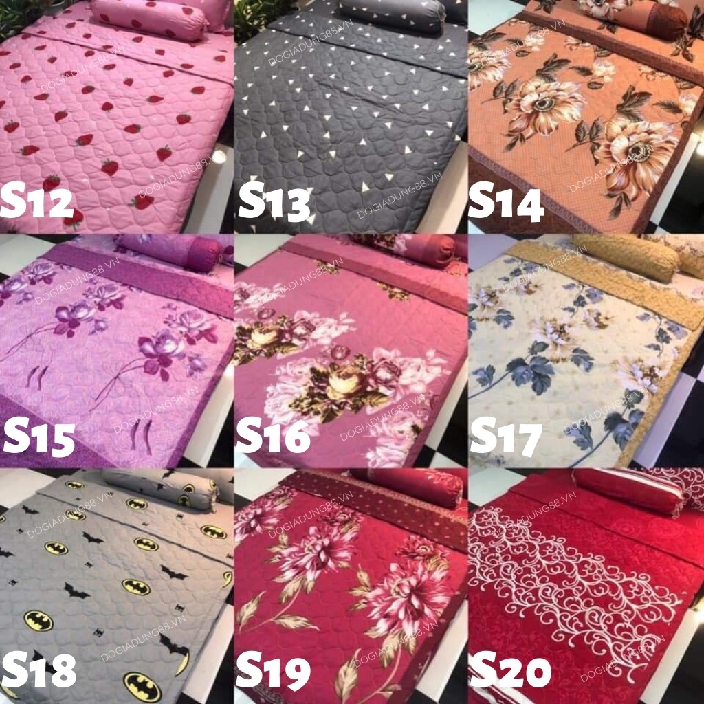 Set ga gối Cotton Poly họa tiết đáng yêu - Hàng đẹp không bai xù Inbox chọn mẫu
