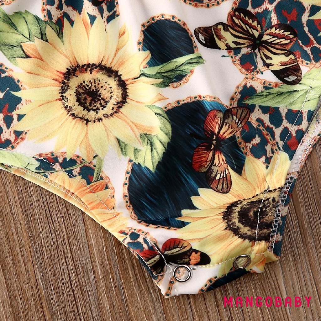 ♬MG♪-1-5Y Kids Summer Toddler Kids Baby Girls Sunflower Swimwear