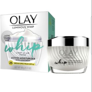 Kem dưỡng da Olay Luminous Whip Active Moisturizer SPF25 hộp 48g - Dưỡng ẩm và dưỡng trắng da, xóa mờ nám tán nhang