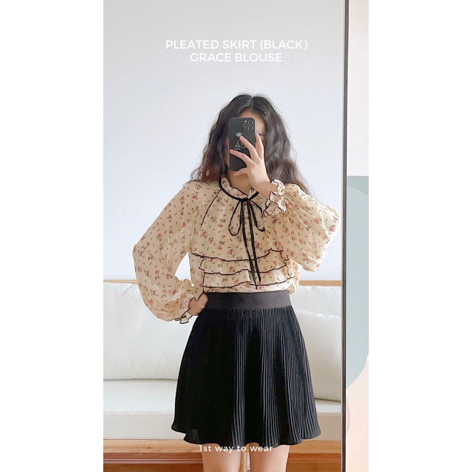[Mã WASKT304 giảm 15% tối đa 30K đơn 99K] Chân váy Pleated Skirt (Đen) | BigBuy360 - bigbuy360.vn