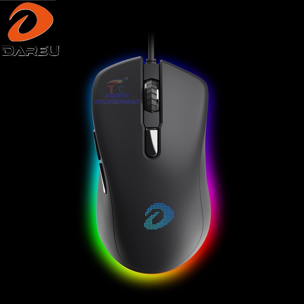 Chuột Gaming DAREU EM908 RGB USB Black | Kèm MousePad Dareu Chính Hãng