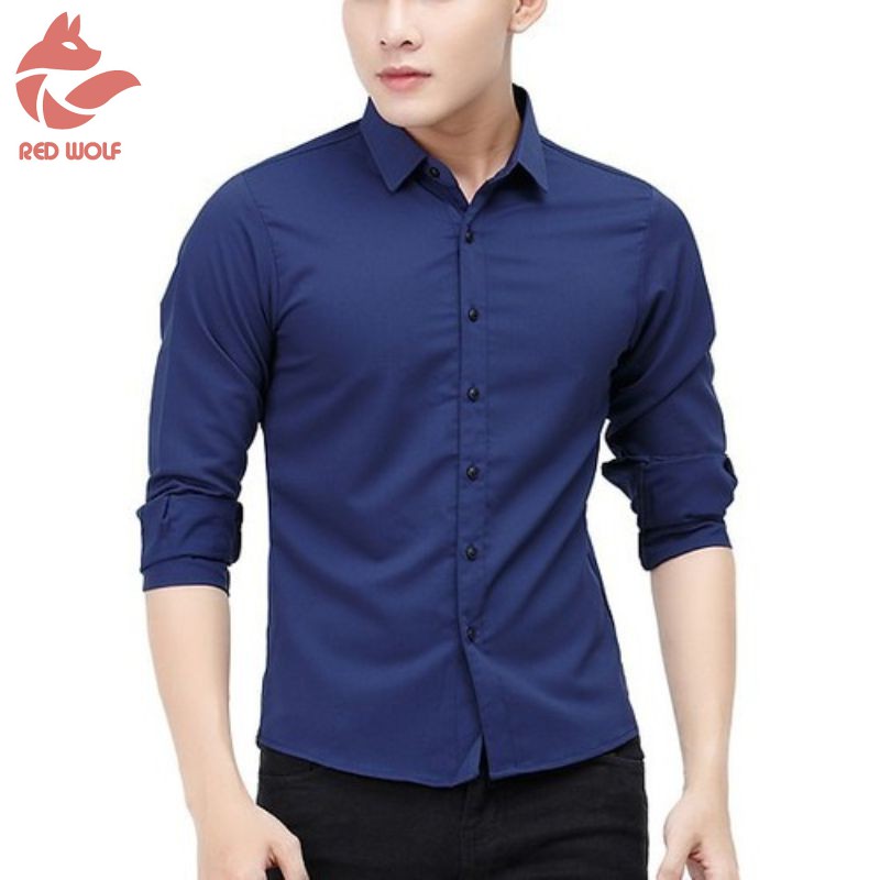 Áo sơ mi trắng nam, sơ mi xanh và đen chất lụa mịn, mềm | BigBuy360 - bigbuy360.vn