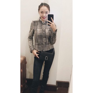 Áo  Dạ Tweed Cổ Tàu- Dày Dặn