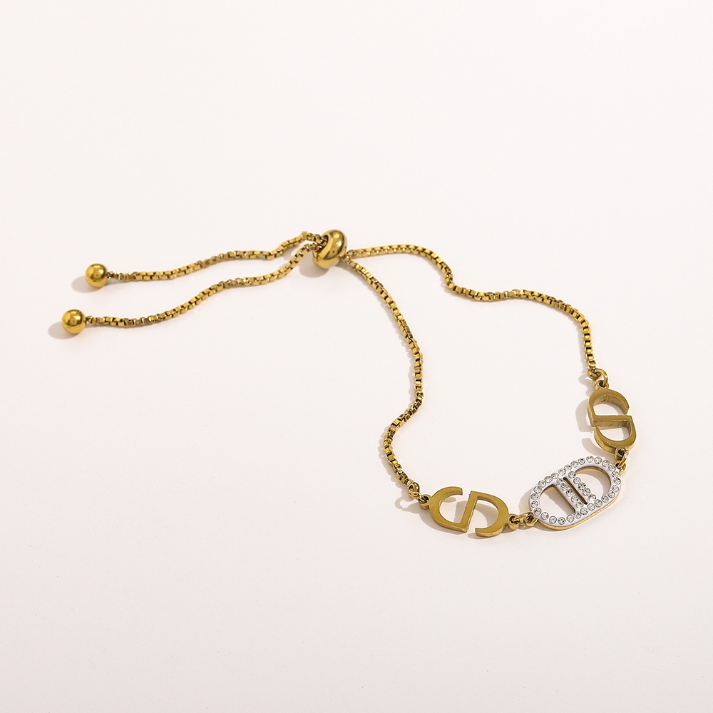 Vòng Tay Dior Bằng Thép Titan Thiết Kế Đục Lỗ Thời Trang