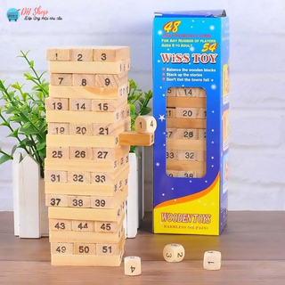 Bộ đồ chơi rút gỗ in số và rút gỗ in màu bằng gỗ cỡ lớn - bộ đồ chơi cho bé và cả gia đình