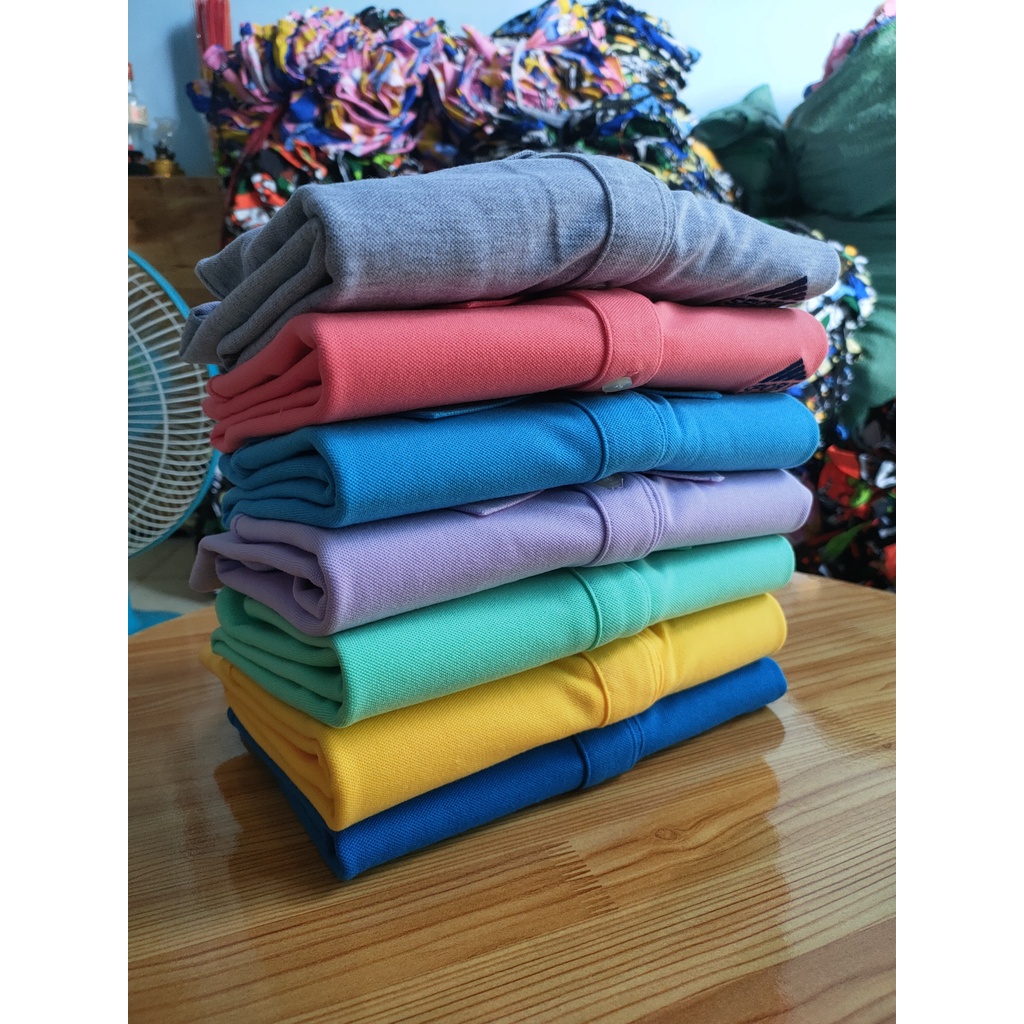 Áo Thun Cá Sấu Nữ Màu Hồng Sen Vải Dày Đẹp Tối Đa 75Kg