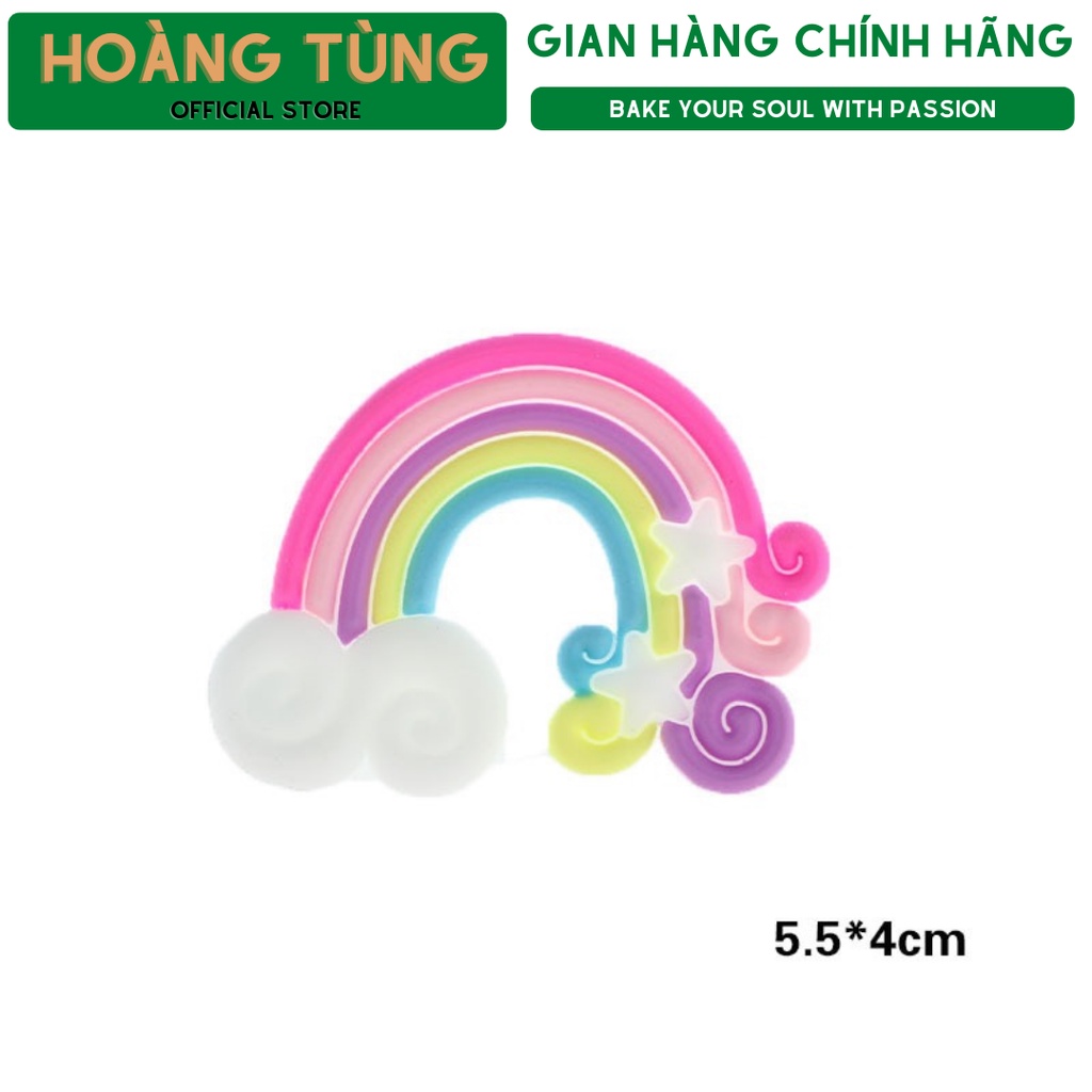 Set 2 cầu vồng trang trí bánh kem