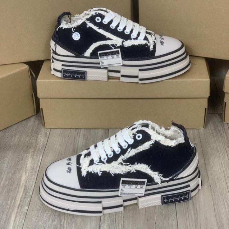 Giày Sneaker Xvessel style rách đế gỗ nam nữ full box bill