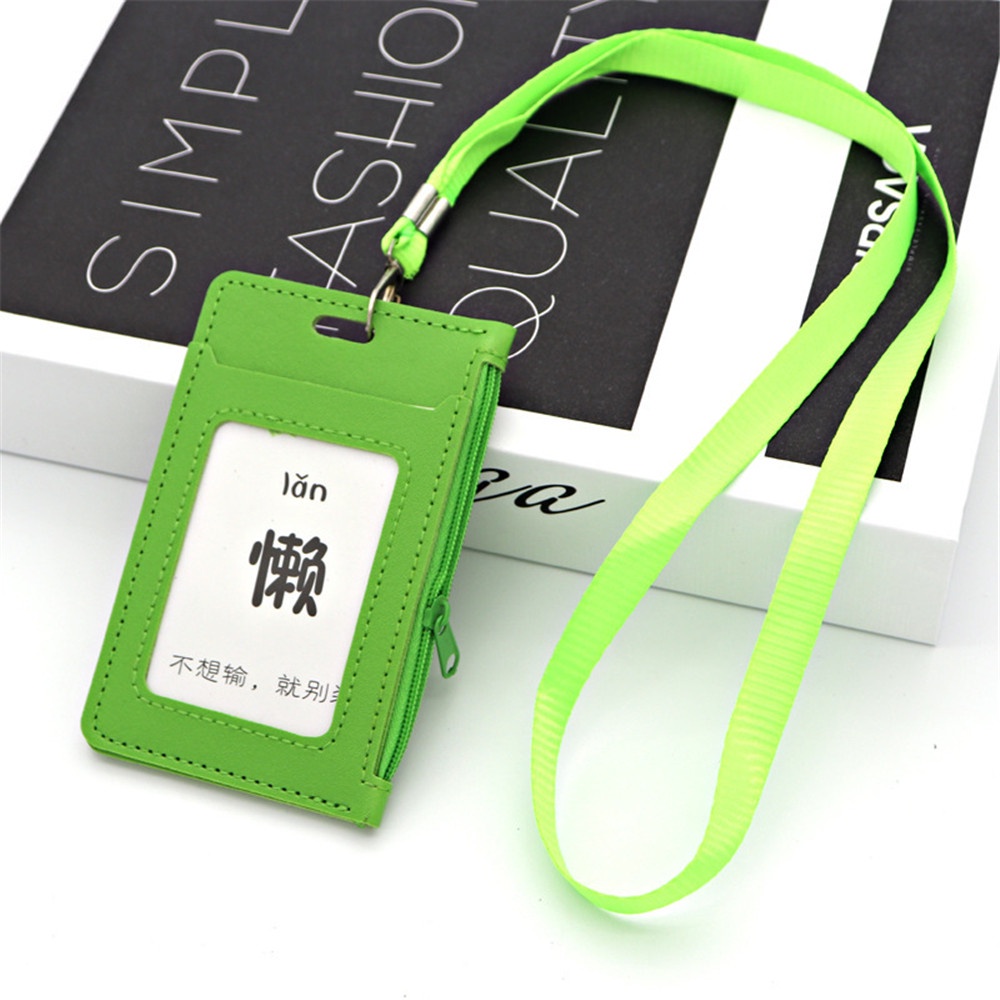 Ví Da PU mini Có Dây Kéo Đựng Thẻ Id / Xe Buýt / Thẻ Tín Dụng Dành Cho Học Sinh Nam Nữ