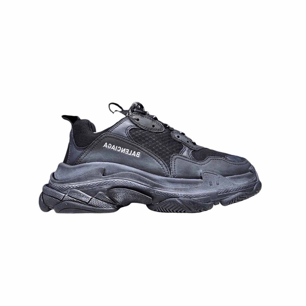 Giày Thể Thao Sneaker Nam Nữ Trips Màu Full Đen Bản Bẩn