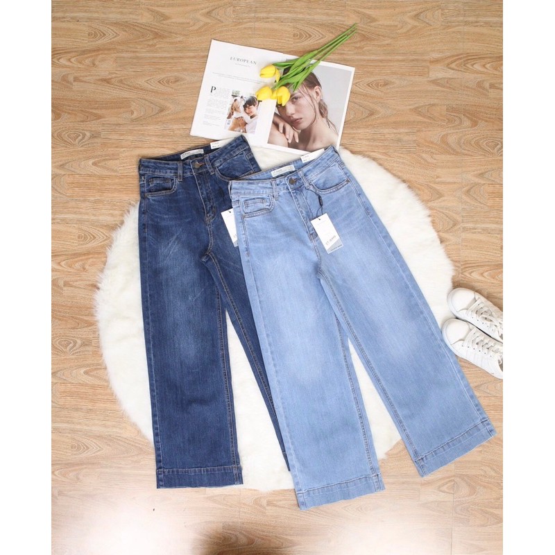 ‼️Rẻ nhất Shopee‼️Quần Jean ống rộng gấu bản to CT jeans