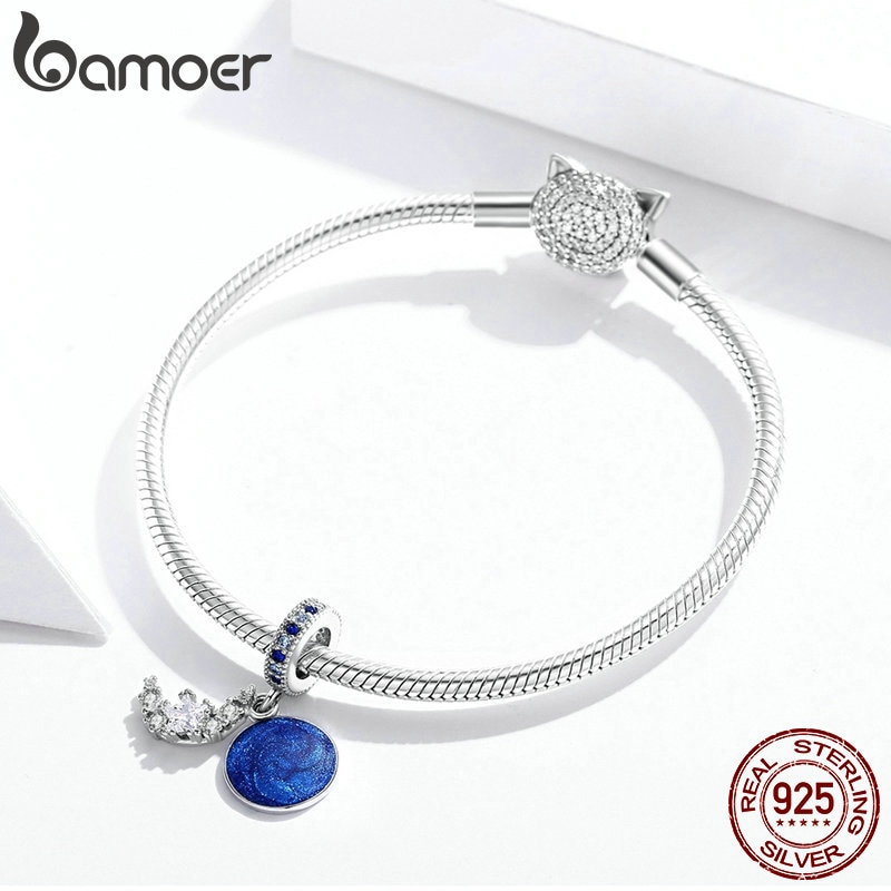 Hạt xỏ vòng đeo tay Bamoer BSC331 bạc 925 phong cách thời trang DIY