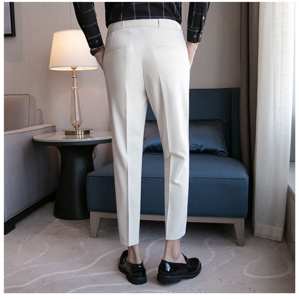 Quần âu nam có đai chỉnh eo Sidetab, quần cạp cao nam dáng baggy vải tuyết mưa CALAA FASHION QA02