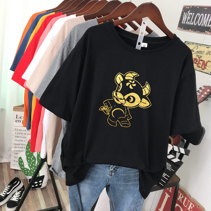 NRVP Áo thun cổ tròn in họa tiết độc đáo thời trang mùa hè 2021 cho bạn gái