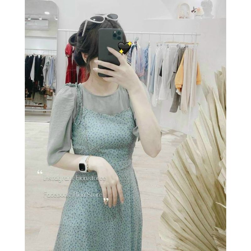 Set yếm voan hoa + áo voan tơ