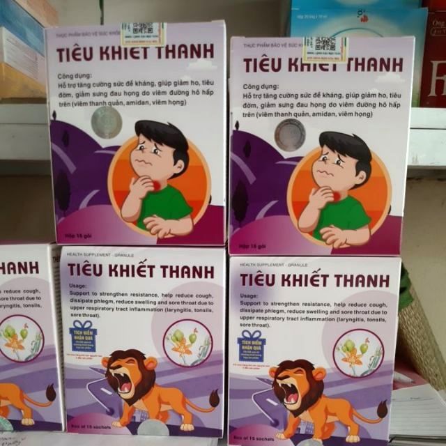 Tiêu khiết thanh hộp 30 viên,hộp 15 gói cho trẻ em