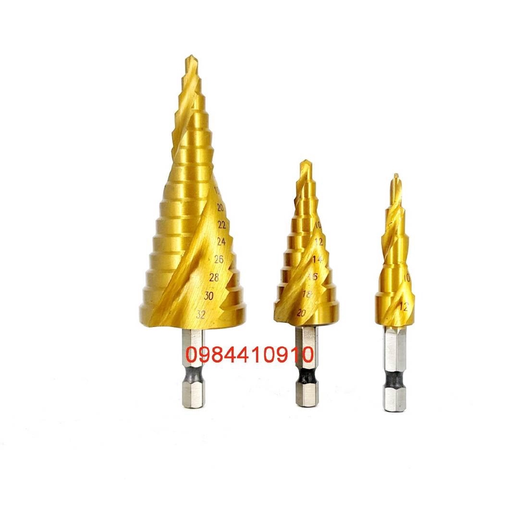 Bộ 3 mũi khoan tháp xoắn bộ Kapusi