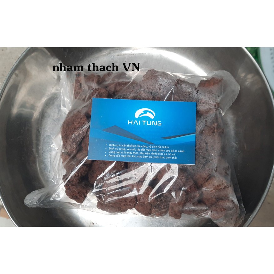 Nham Thạch túi 1kg. Vật liệu lọc bể cá cảnh hồ Koi tạo vi sinh có lợi cho bể cá