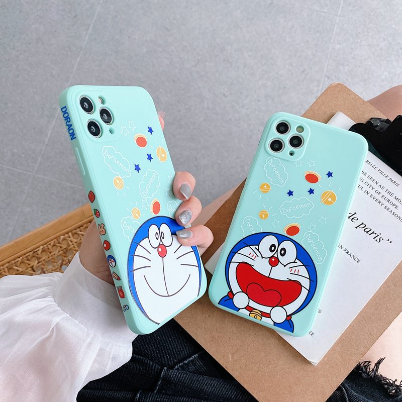 Cute Sky Blue Doraemon Soft Silicone Case OPPO A9 A5 A53 A33 A31 2020 A3S Realme C1 A7 A5S A12 A11K F9 Pro F11 A52 A92 F5 Youth F9 Pro Realme 8 C2 5S 5i C15 C12 C11 F7 A71 A33 A37 A57 A39 F1S A83 Neo 7 9 A15S A35 A54 A1K A94 Reno 5F Cover