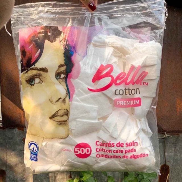 Bông tẩy trang bella cotton 500 miếng