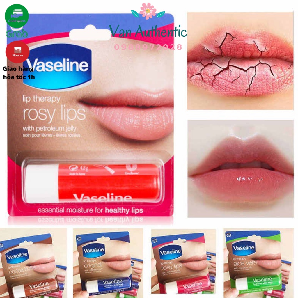 Son dưỡng Vaseline Lip Therapy thỏi Hàn Quốc 4.8G