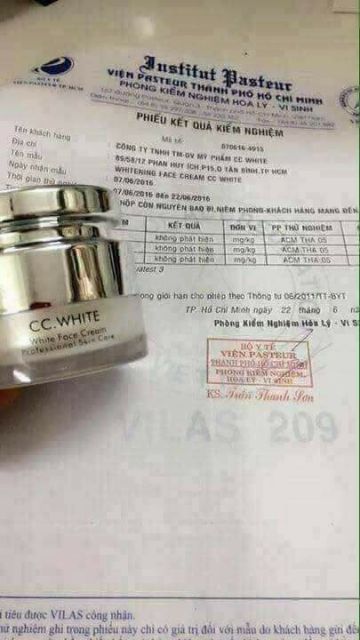 KEM FACE NHUNG DƯỠNG TRẮNG CCWHITE(Tặng nạ thâm quầng mắt)