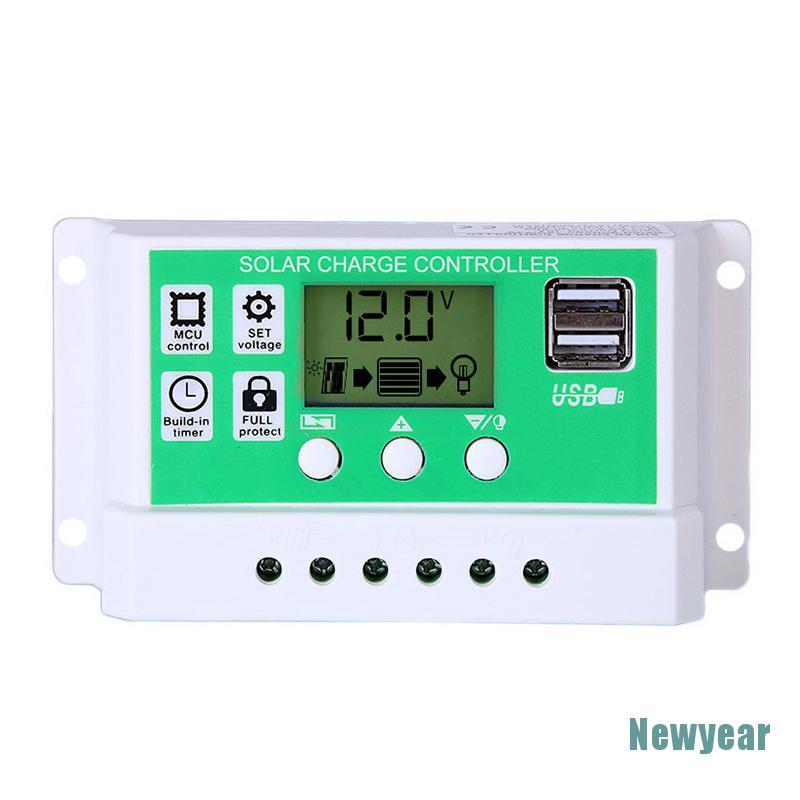 Bộ Điều Khiển Sạc Năng Lượng Mặt Trời Pwm 60a 12v 24v Màn Hình Lcd